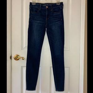 High-Waisted American Dark-wash Jeans